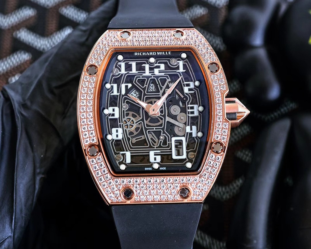 おしゃれ スケルトン リシャール・ミル RM067 コピー 41mm 自動巻き 時計-0