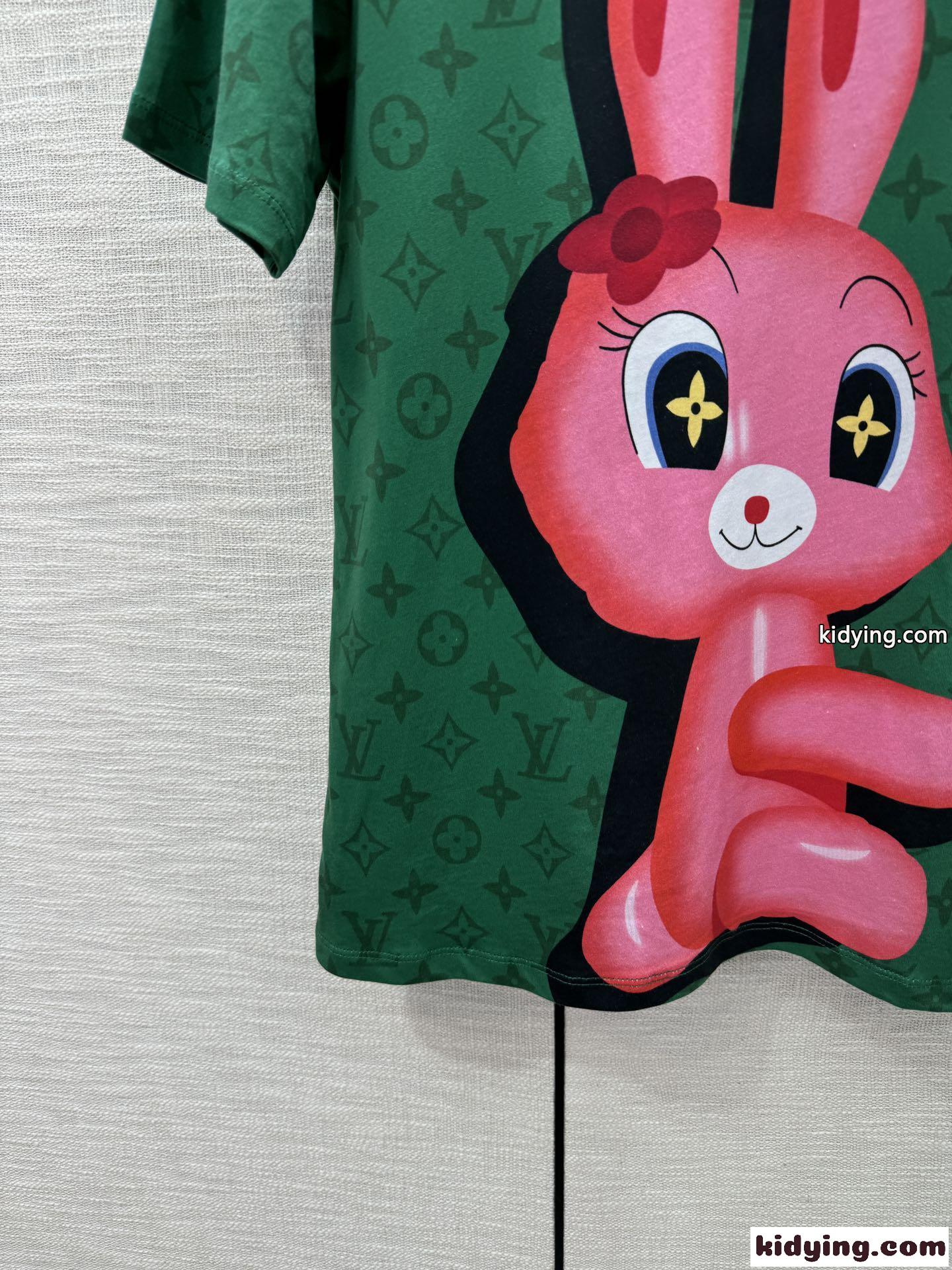 遊び心溢れる コットン Tシャツ ルイ・ヴィトン 半袖Tシャツ コピー クルーネック-2