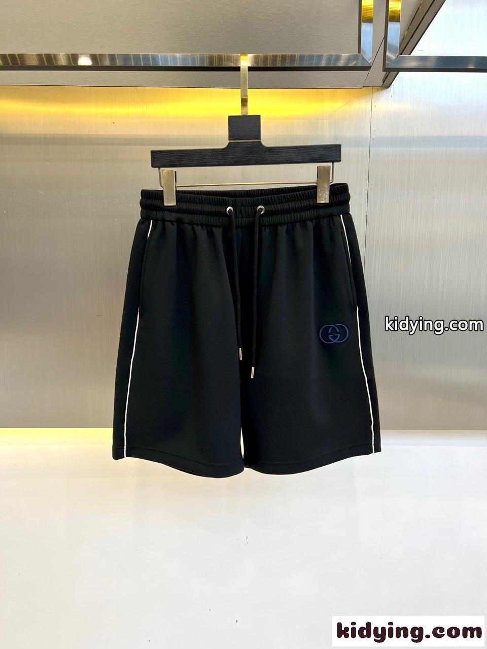 カジュアル グッチ パンツ 偽物 コットンジャージ ショートパンツ ブラック-1