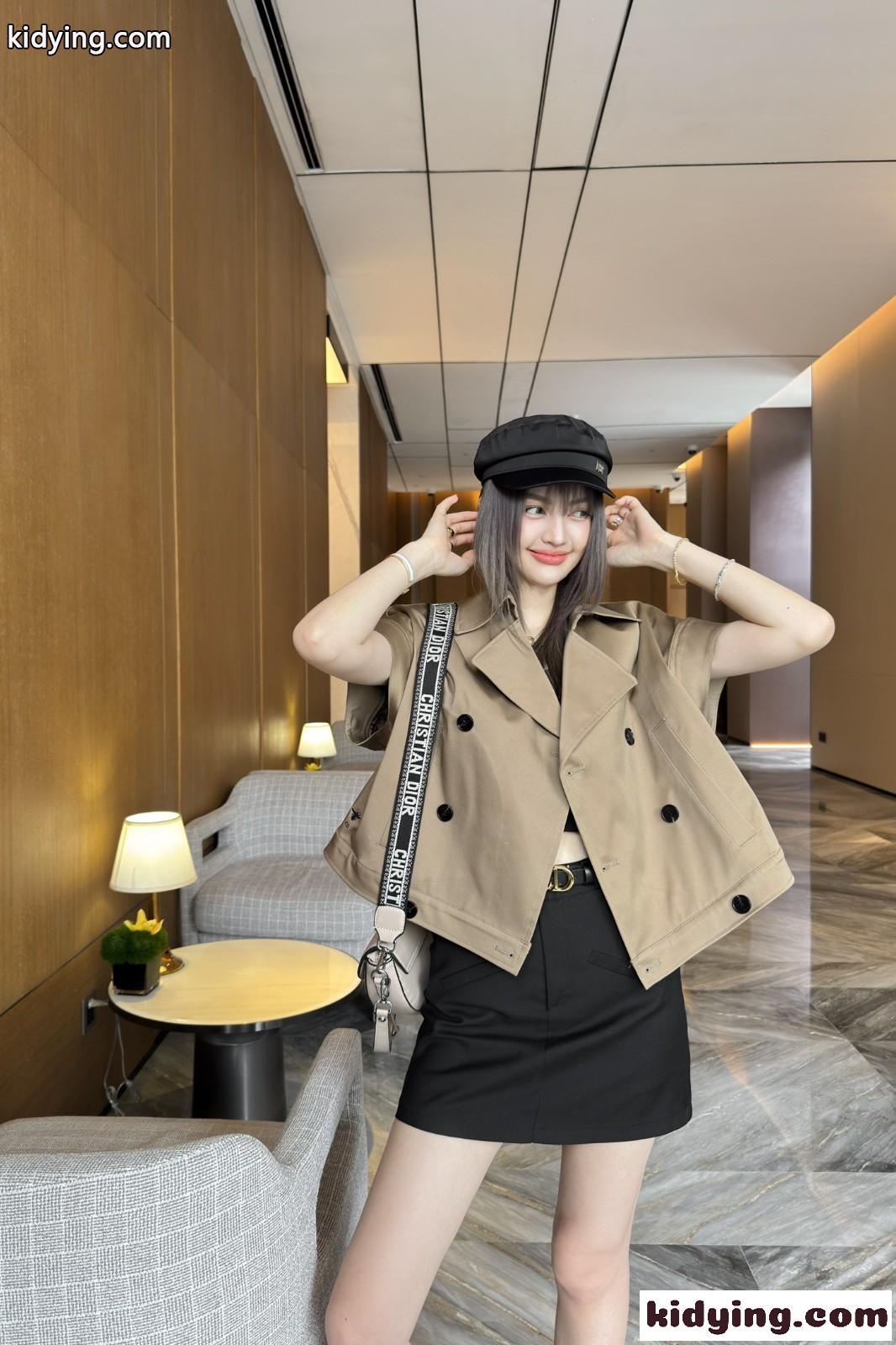 クロップド ピーコート クリスチャン・ディオール ジャケット コピー レディース-4