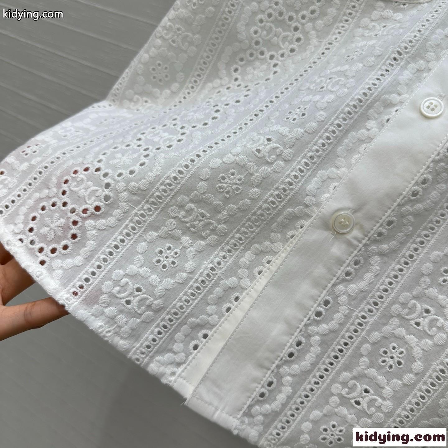 フェンミン イギリス刺繍入りシャツ セリーヌ シャツ コピー コットン-1