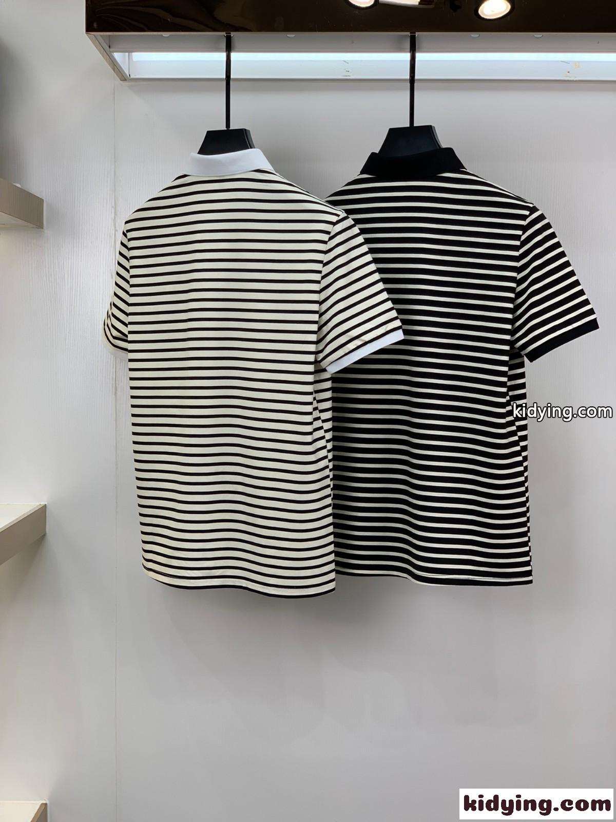 メンズ ポロシャツ 定番 おしゃれ ボーダー柄 ポロシャツ セリーヌ tシャツ コピー 半袖 トップス 着心地抜群-1