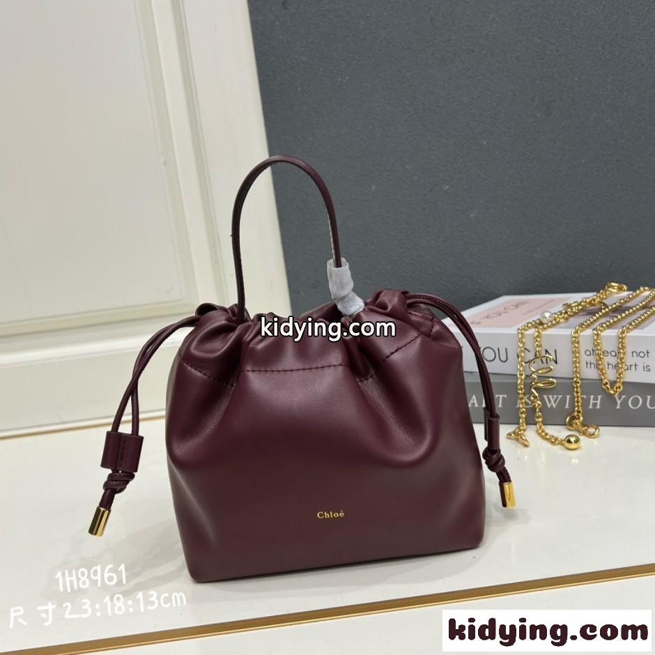 チェーン付き CHLOÉ ICONSショルダーバッグ クロエ バッグ コピー ボルドー-2