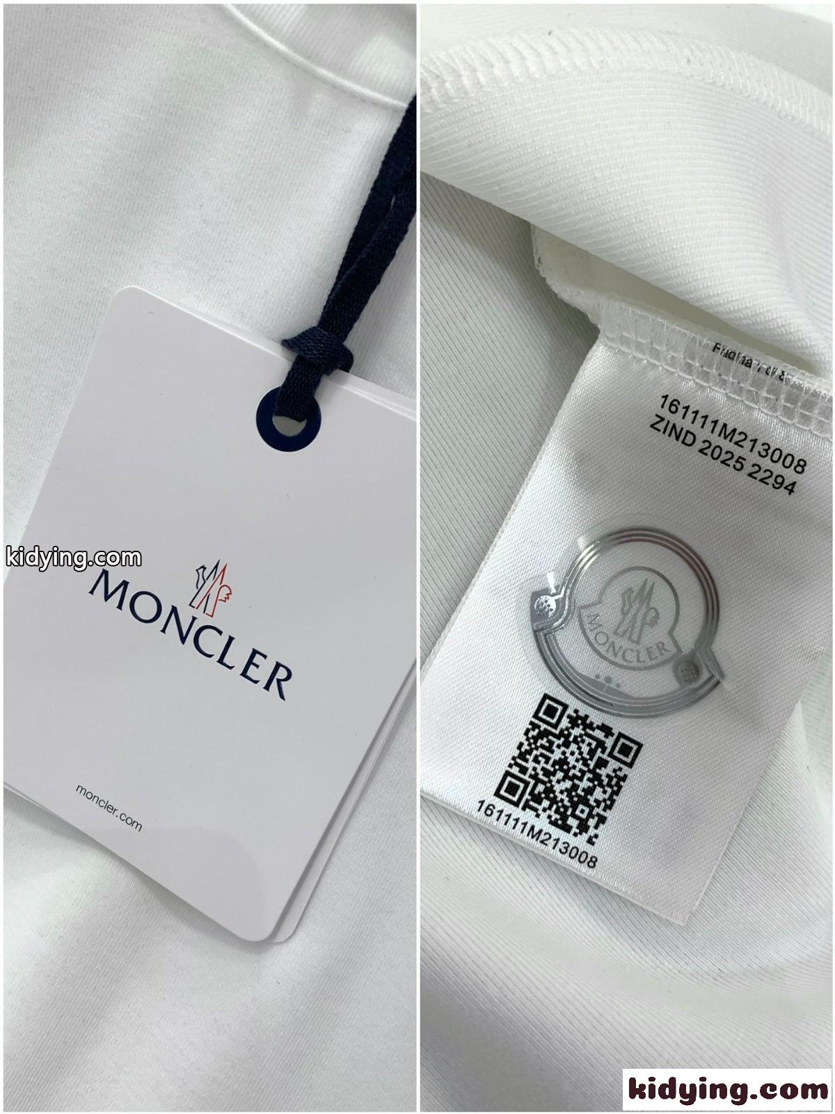 定番 クルーネック モンクレール Tシャツ 偽物 シンプル 長袖Tシャツ ホワイト-4