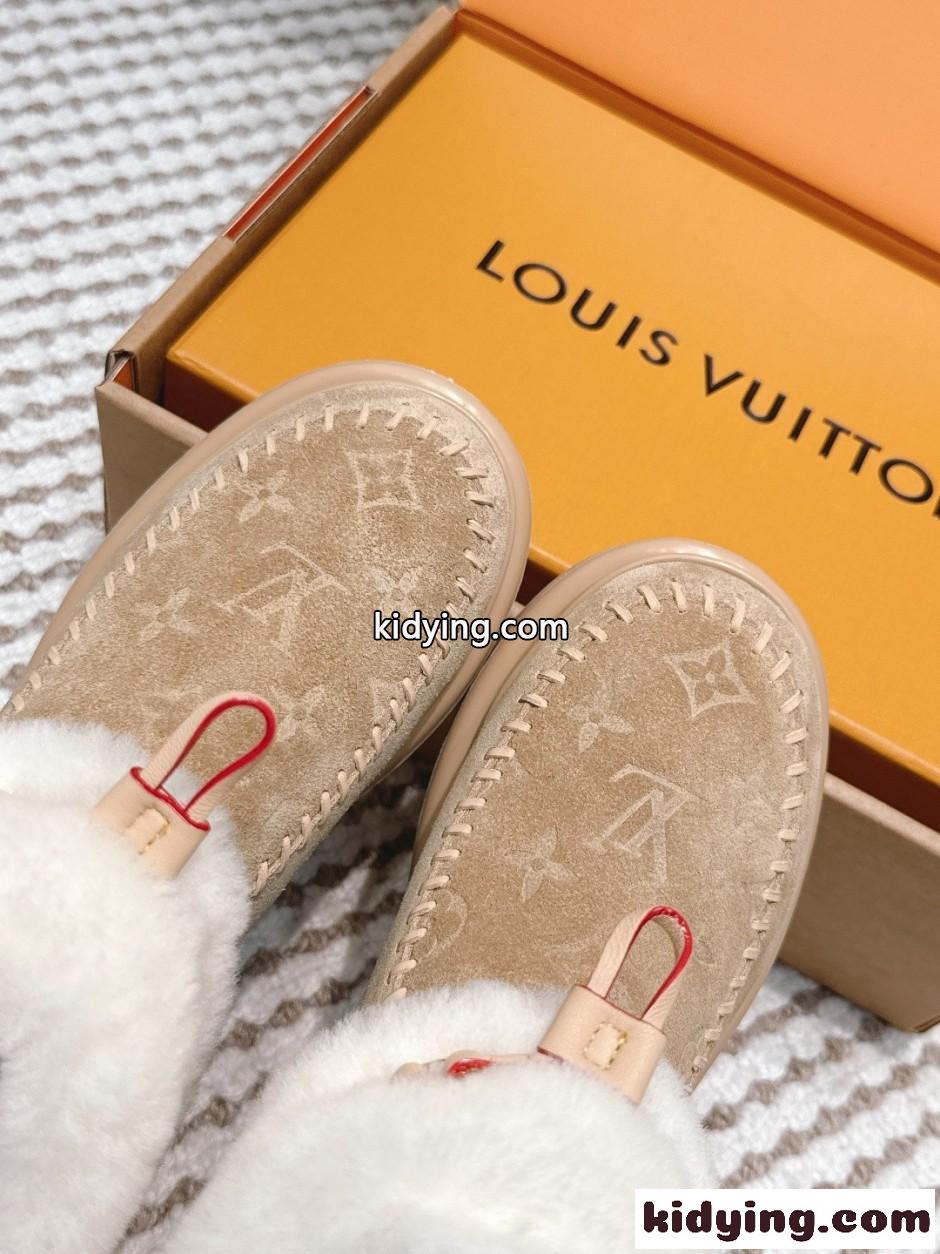 LV SKI コルティナ アンクルブーツ ルイ・ヴィトン ブーツ スーパーコピー ベージュ-1