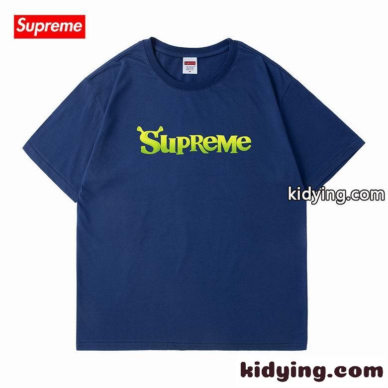 おしゃれ ゆったり 半袖 トップス ロゴ クルーネック シュプリーム tシャツ コピー レディース メンズ 定番 人気-1