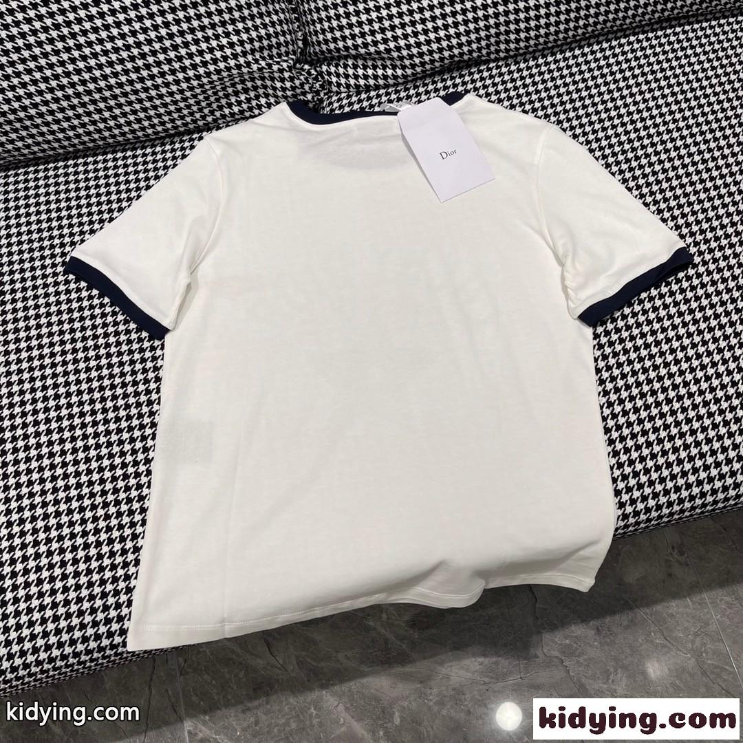 LUCKY DIOR ベーシック おしゃれ クルーネック クリスチャン・ディオール Tシャツ コピー 半袖 トップス-4