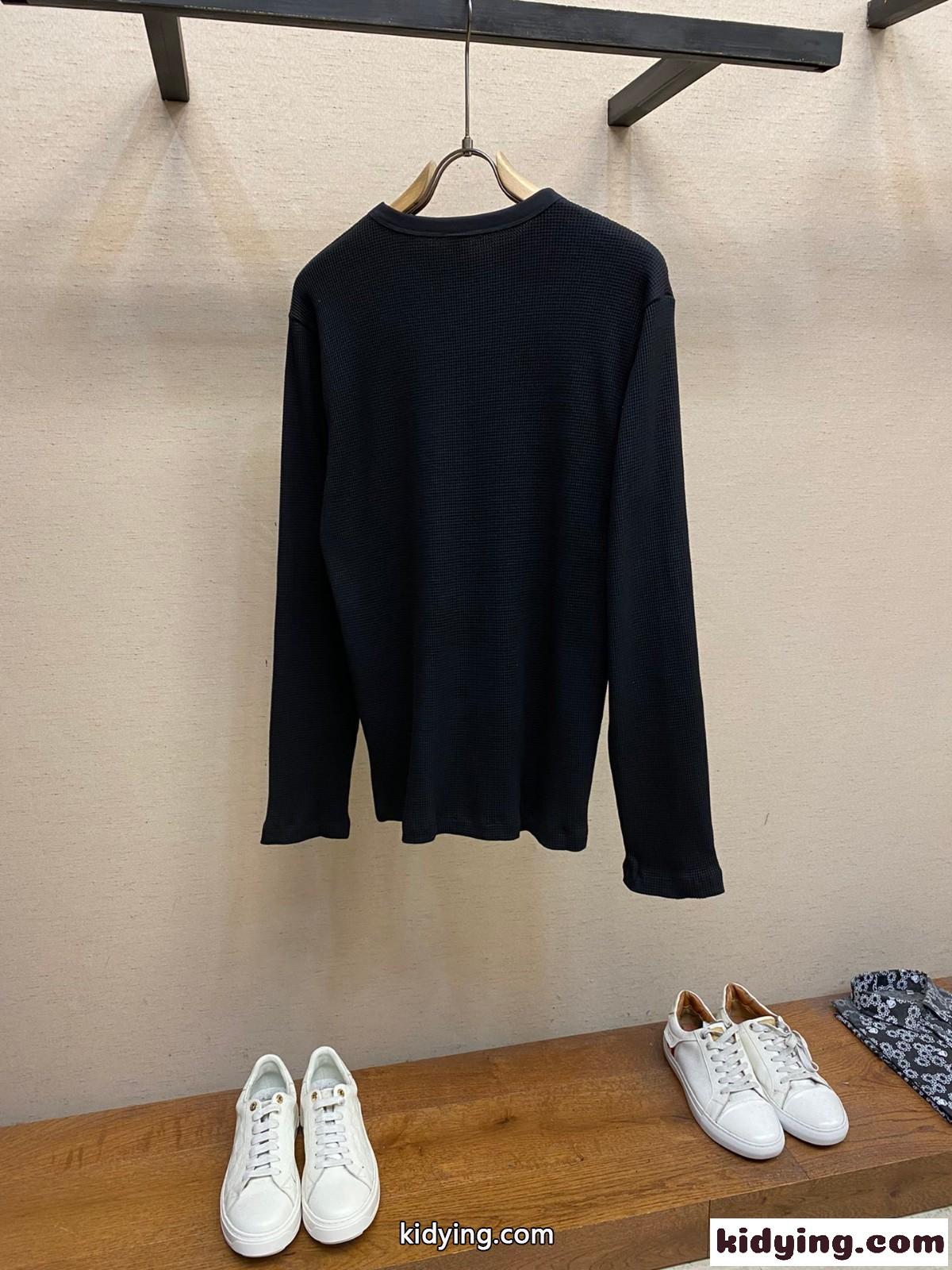 おしゃれ ロゴ 刺繍入り クロムハーツ Tシャツ コピー 長袖 クルーネック-1