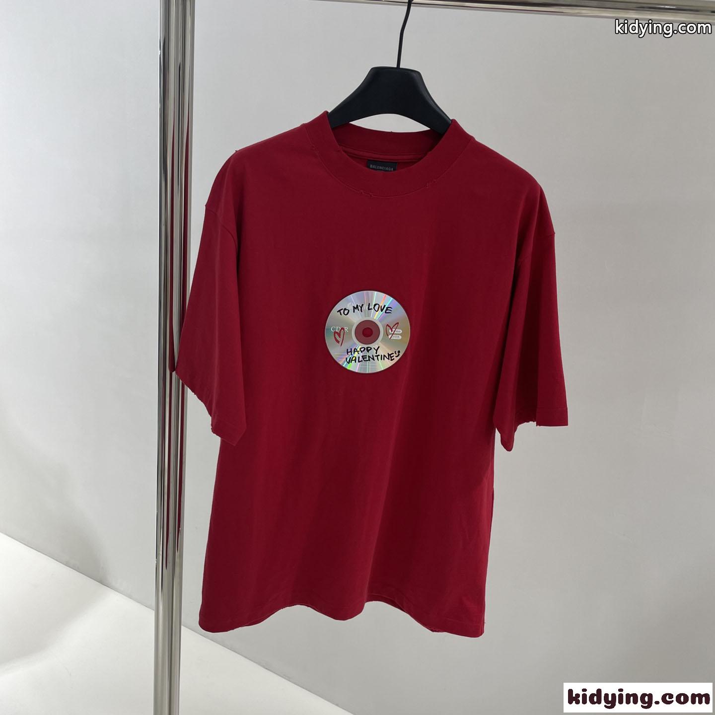 TO MY LOVE Tシャツ バレンシアガ Tシャツ コピー ユニセックス レッド-2
