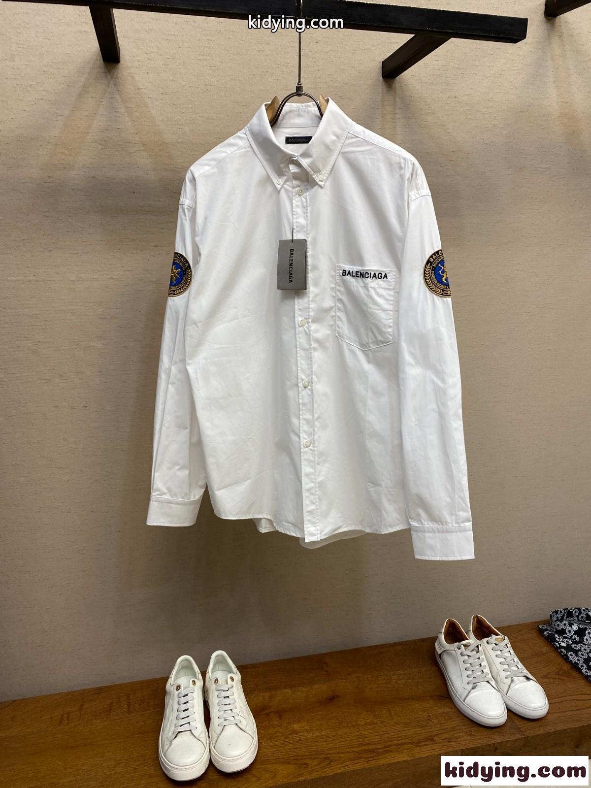カジュアル 上品 ボタンダウンシャツ バレンシアガ シャツ コピー トップス-0