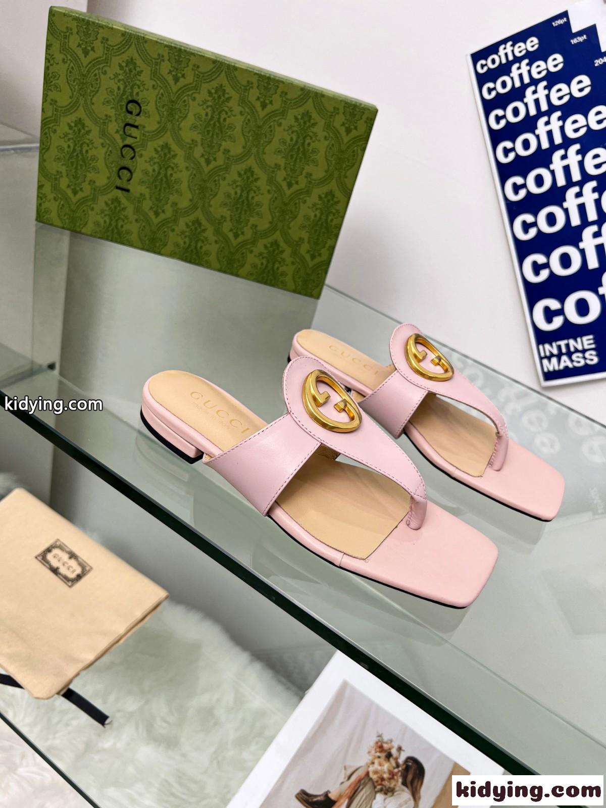 GUCCI グッチ ブロンディ トングサンダル スーパーコピー レディース ピンク-1