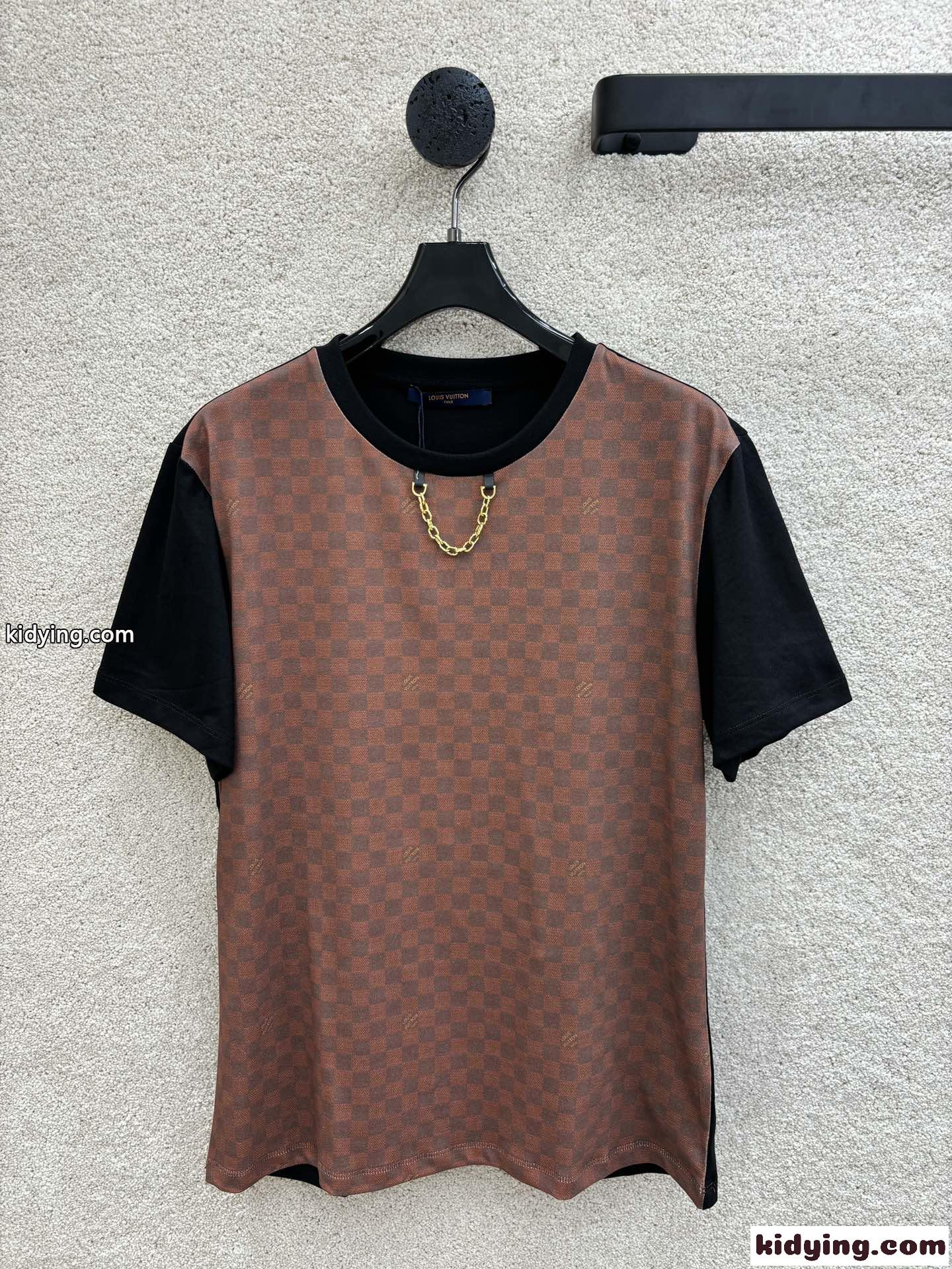 カジュアル クルーネック ルイ・ヴィトン 半袖Tシャツ コピー コットン-0