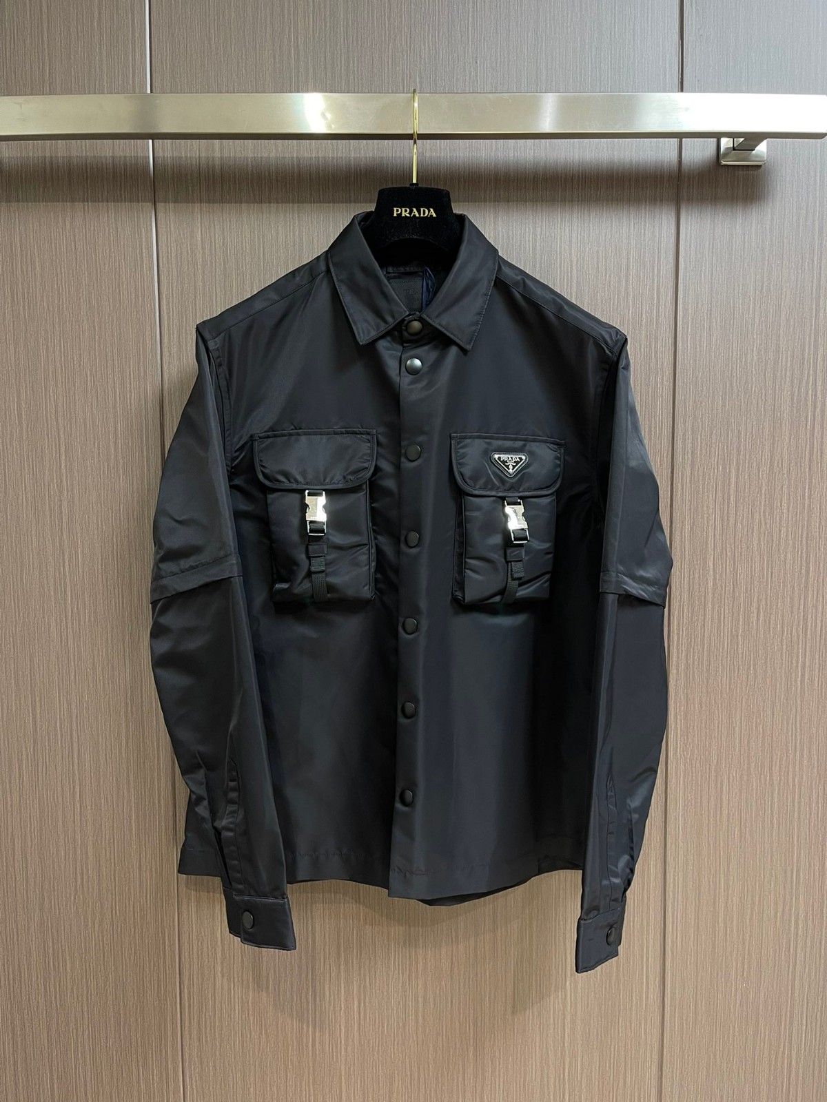 定番 カジュアル ロゴ付き プラダ ジャケット コピー ナイロン アウター-1