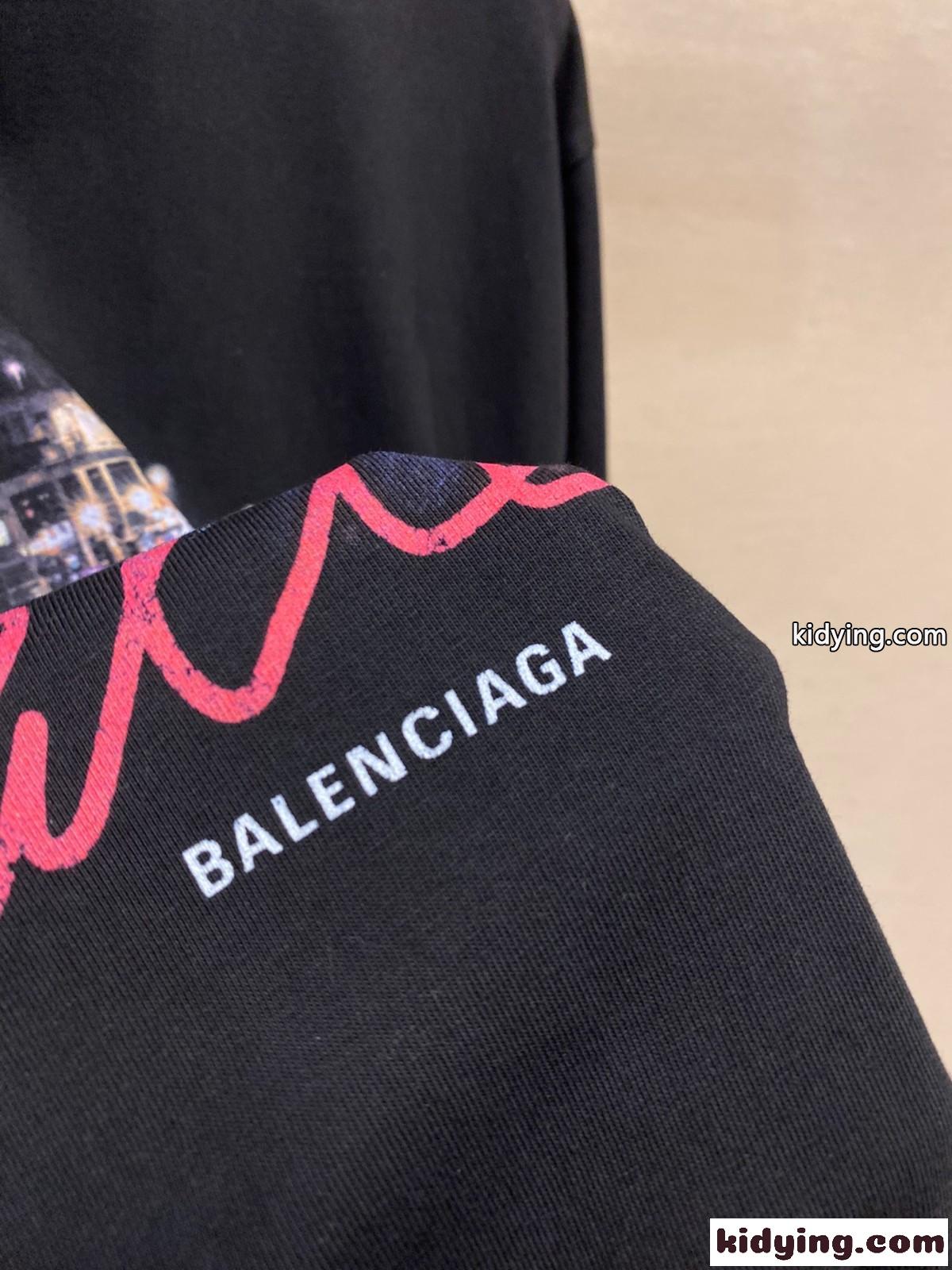 オーバーサイズ PIGALLE 半袖Tシャツ バレンシアガ Tシャツ コピー ユニセックス-4