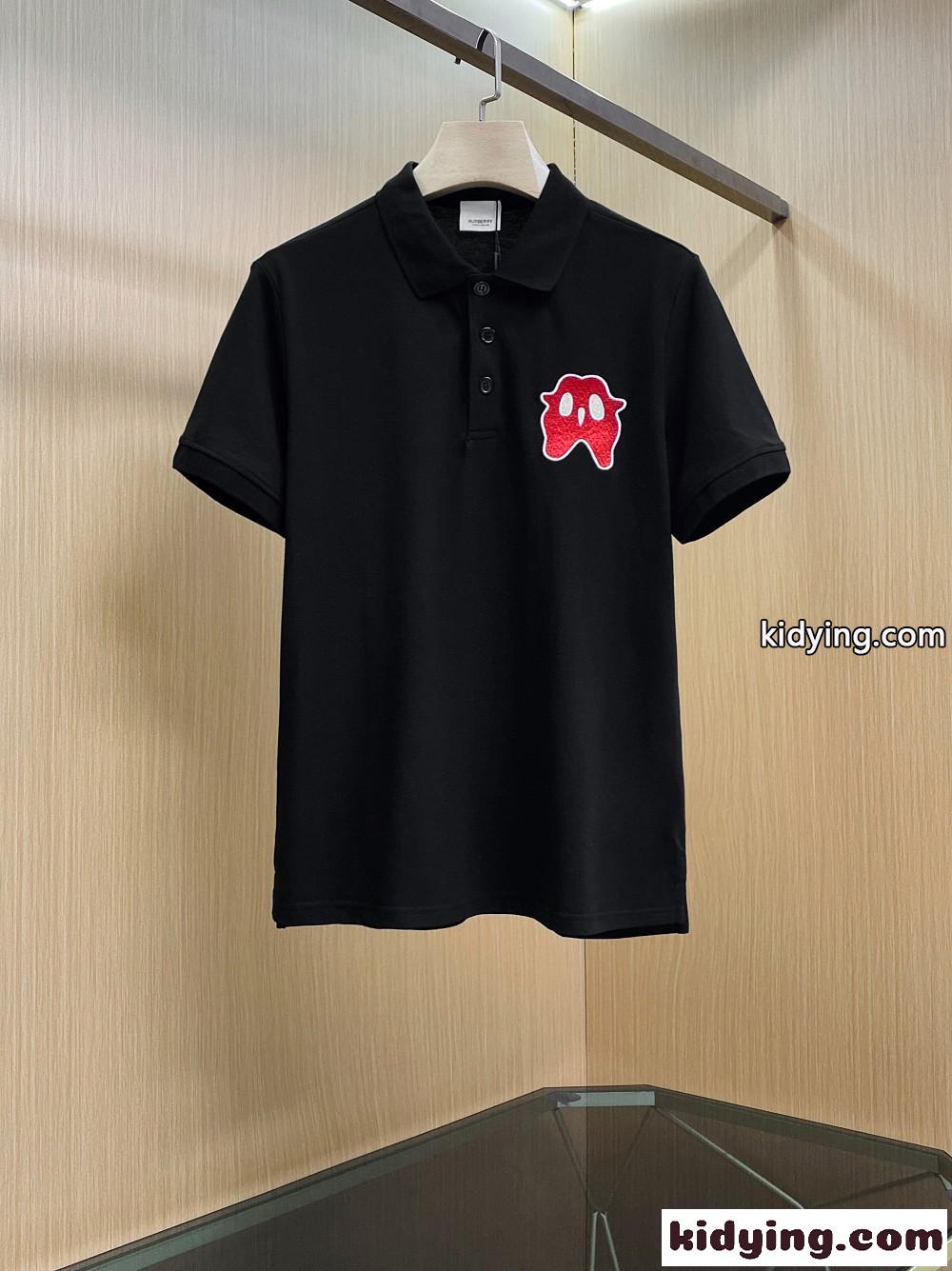 バーバリー Tシャツ コピー 半袖 モンスターグラフィック コットンピケ オーバーサイズ ポロシャツ-0