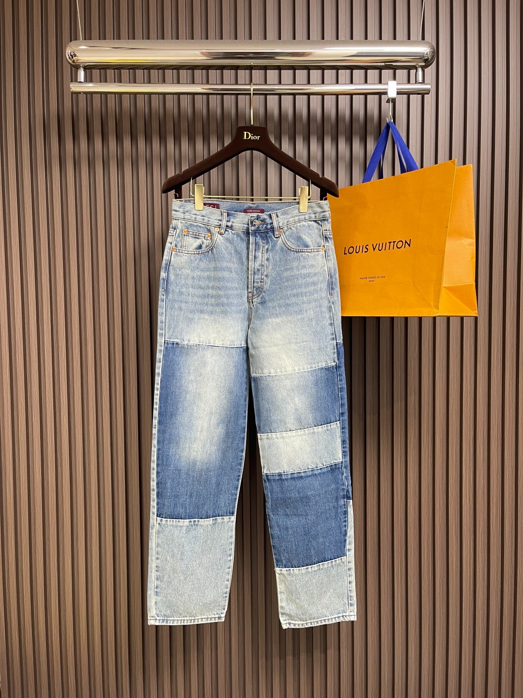 お洒落 パッチワーク デニムパンツ グッチ ジーンズ コピー メンズ-1