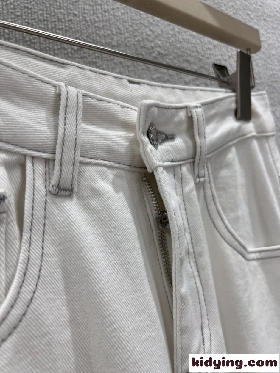 おしゃれ アレキサンダーワング ジーンズ 偽物 バレルレッグ デニムパンツ-0