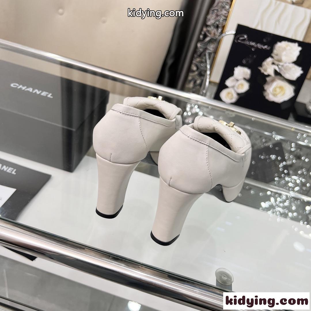 エレガント 美脚 スタイルアップ ハイヒール シャネル パンプス コピー ホワイト-1