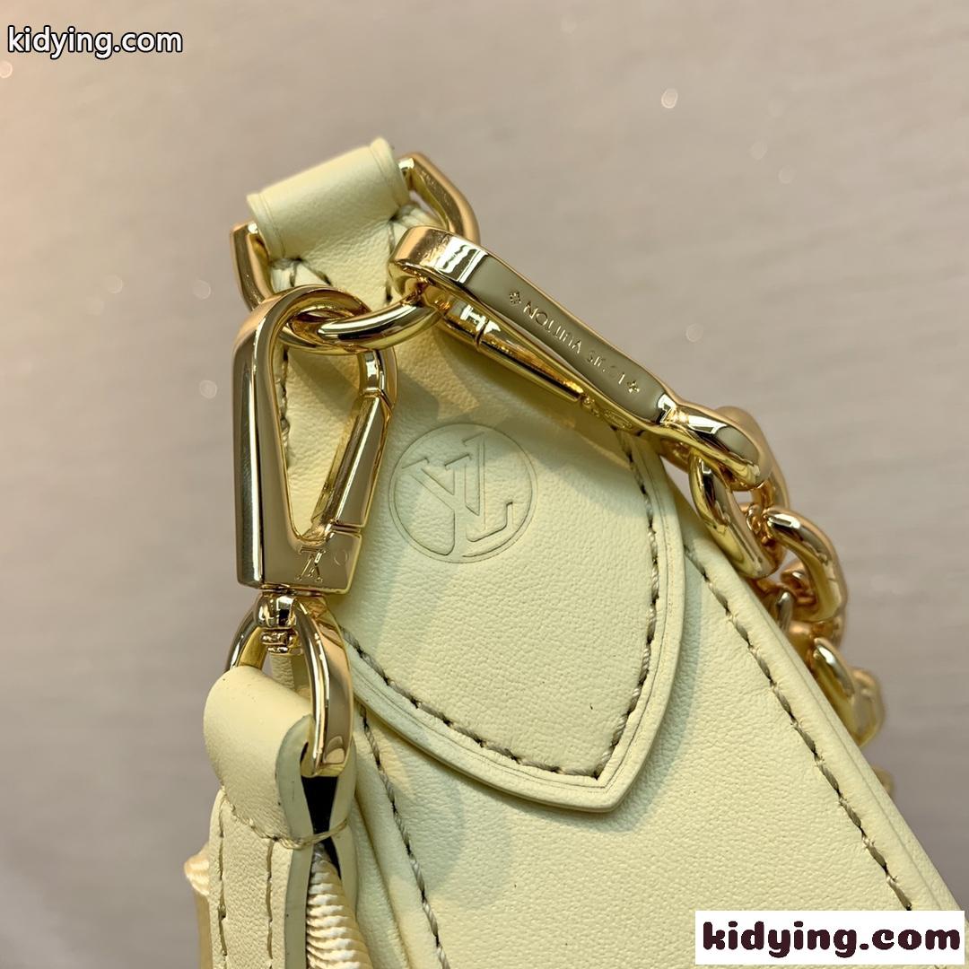 エレガント チェーン ショルダーバッグ カーフレザー ルイ・ヴィトン バッグ コピー 可愛い キルティング 軽量-3