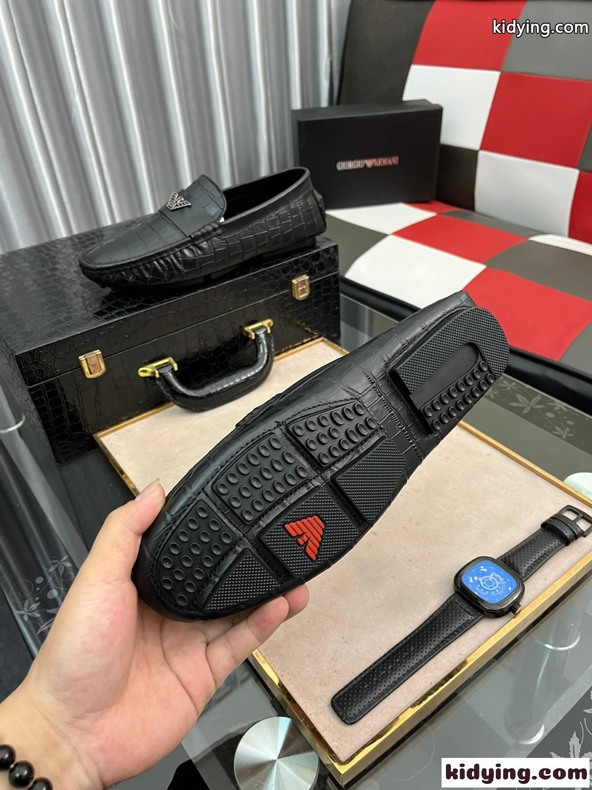 カジュアル クラシック モカシン アルマーニ ジューズ メンズ コピー レザー 通勤 ドライビング ローファー おしゃれ-4