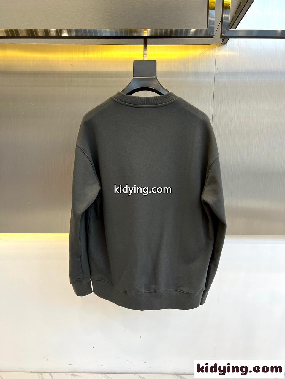 カジュアル ロゴ コットン スウェットシャツ ロエベ Tシャツ コピー グレー-4