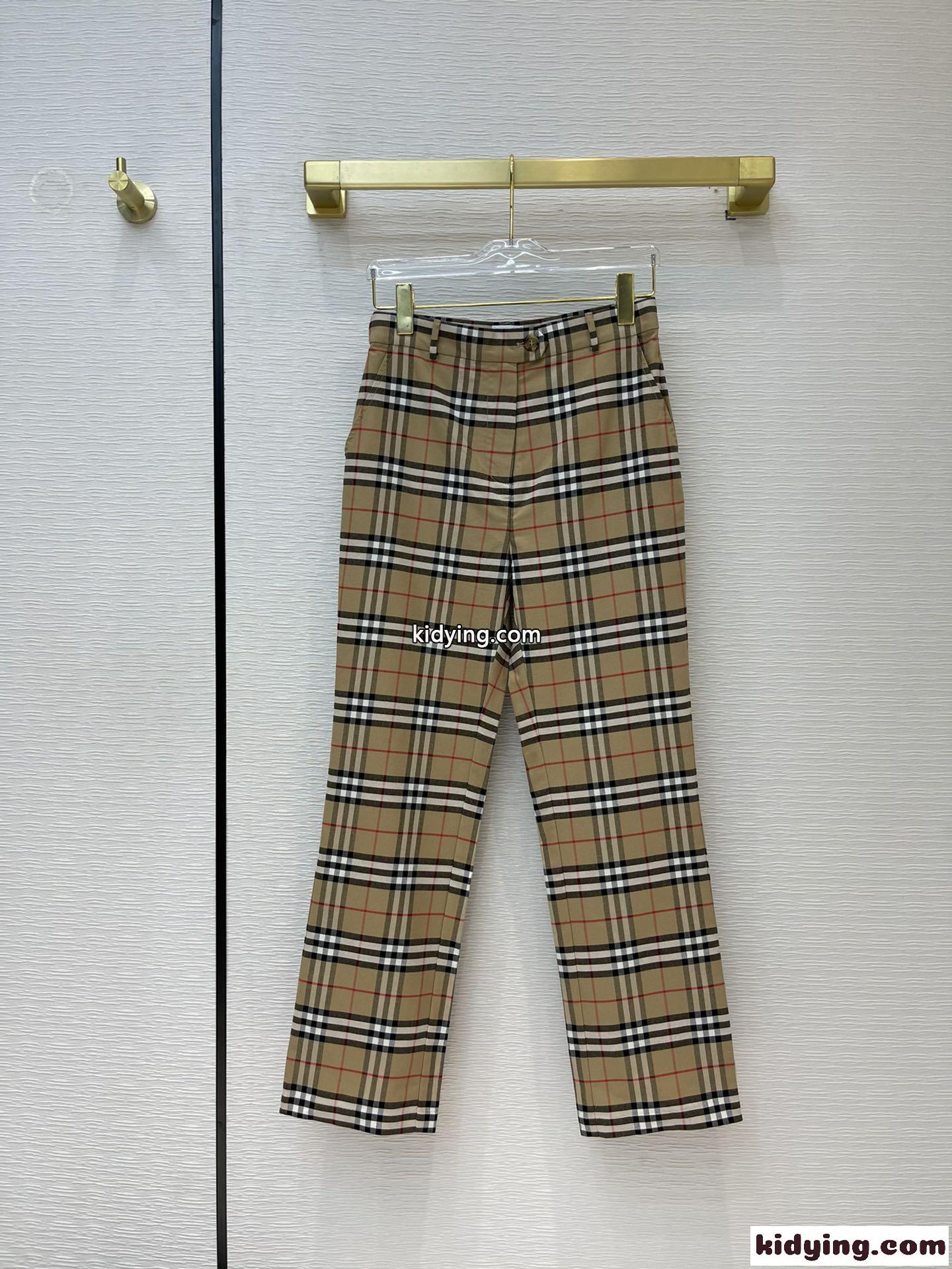 レディース チェック柄 カジュアル バーバリー パンツ コピー スラックス 柔らかい 着心地いい 上品 エレガント-1