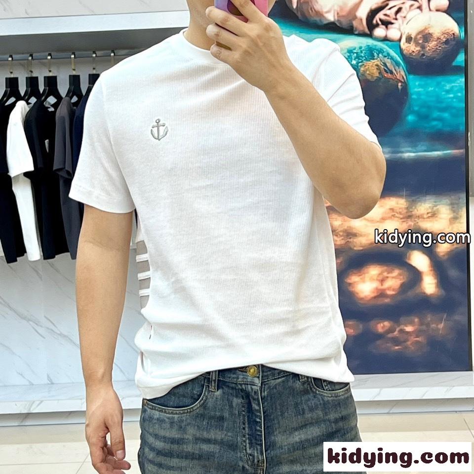 着心地いい 半袖Tシャツ トムブラウン Tシャツ スーパーコピー ホワイト-1