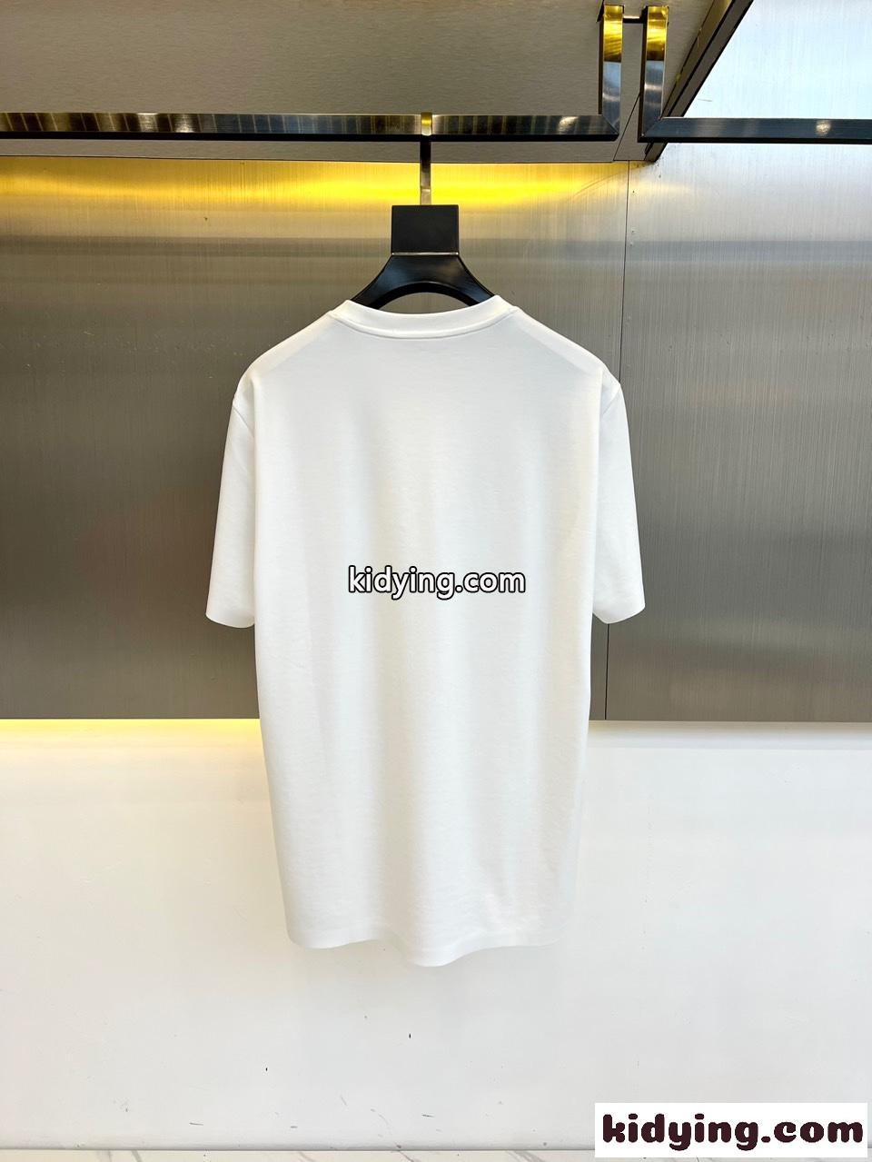 ベーシック ロゴ入り クルーネック 半袖Tシャツ エルメネジルド・ゼニア Tシャツ コピー ホワイト-3