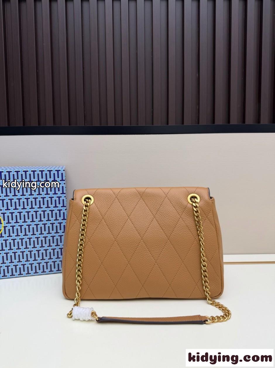 Tory Burch チャーリー キルト ショルダーバッグ トリーバーチ コピー ブラウン-2