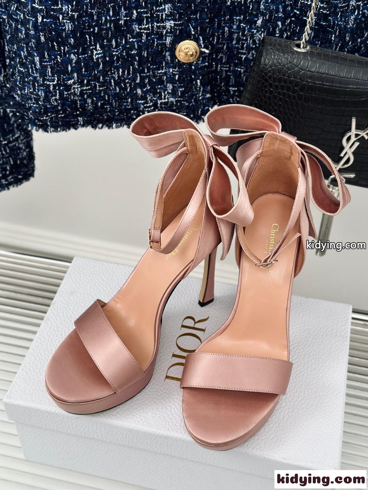 Mlle Dior ヒールサンダル クリスチャン・ディオール サンダル コピー ピンク-2