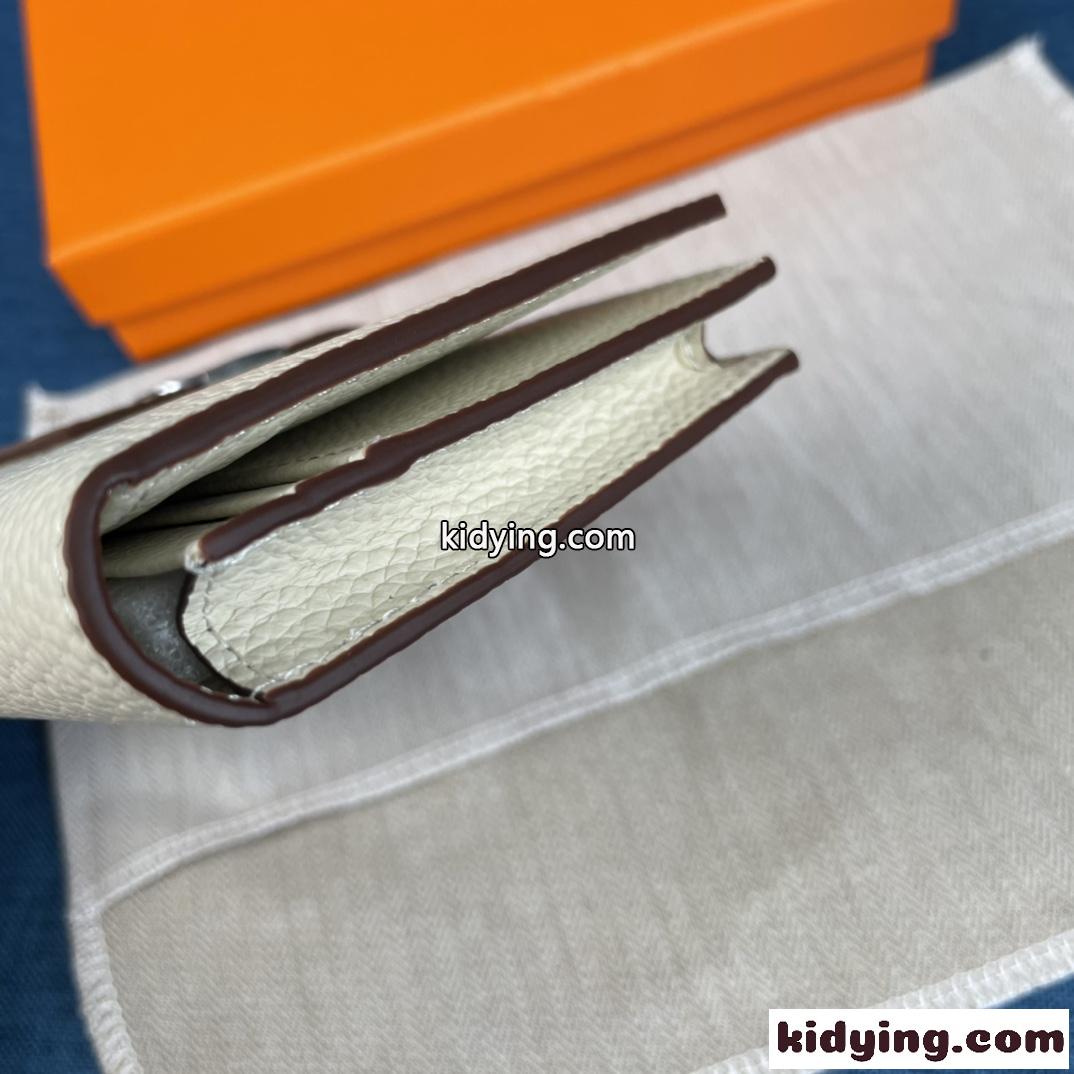 シンプル 上品 収納力バツグン エルメス 財布 コピー レディース 長財布 無地 ホワイト ウォレット-2