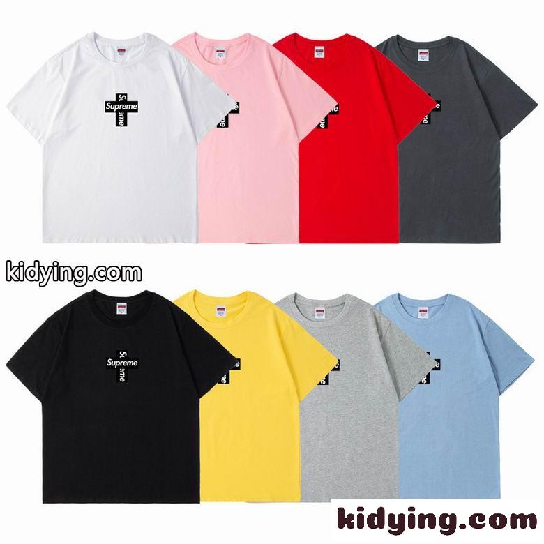 ユニセックス シュプリーム tシャツ コピー おしゃれ ベーシック ロゴ カジュアル ゆったり クルーネック 半袖 人気-0