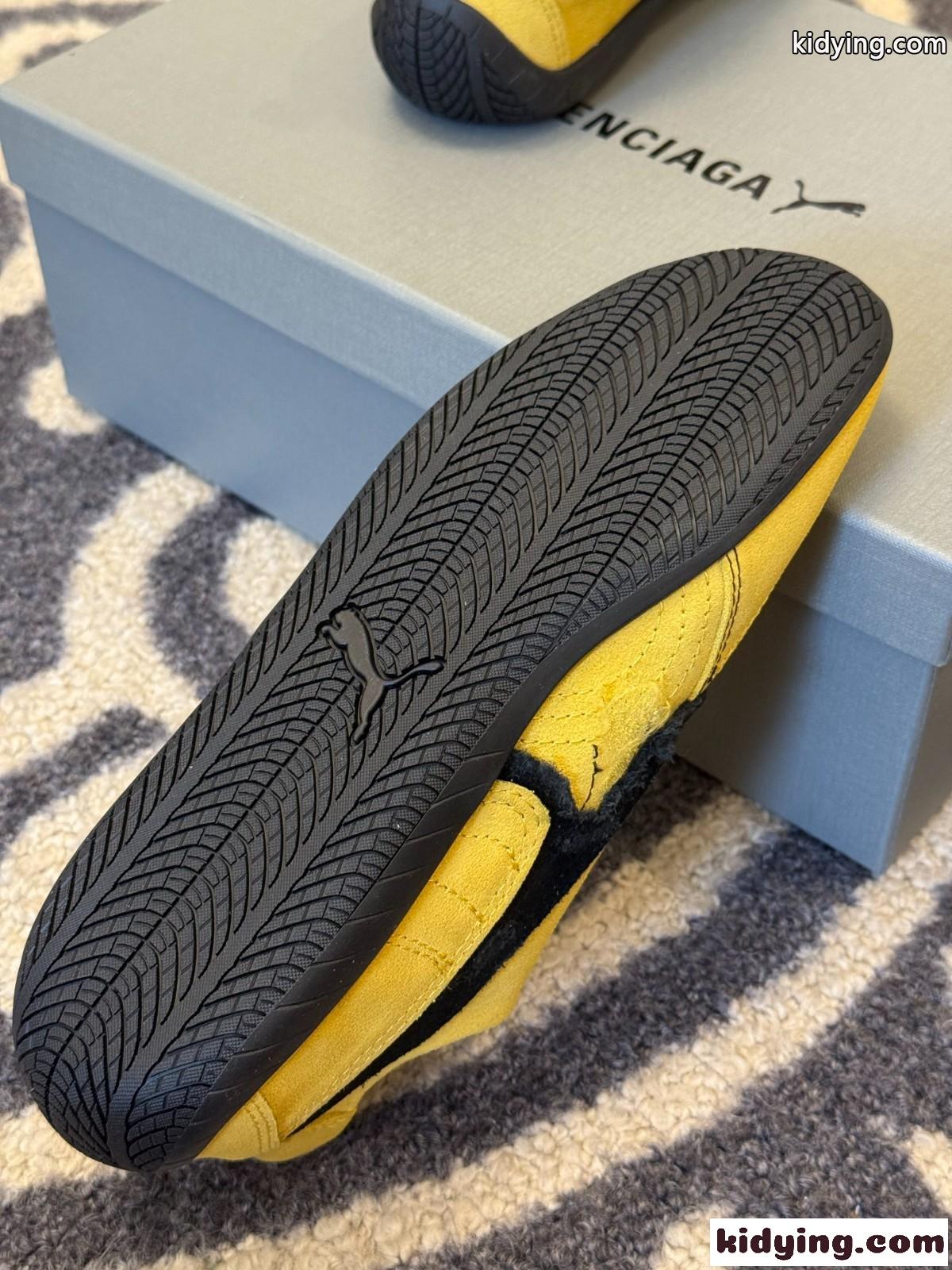 BALENCIAGA × PUMA スエード スピードキャット スニーカー スーパーコピー イエロー-4