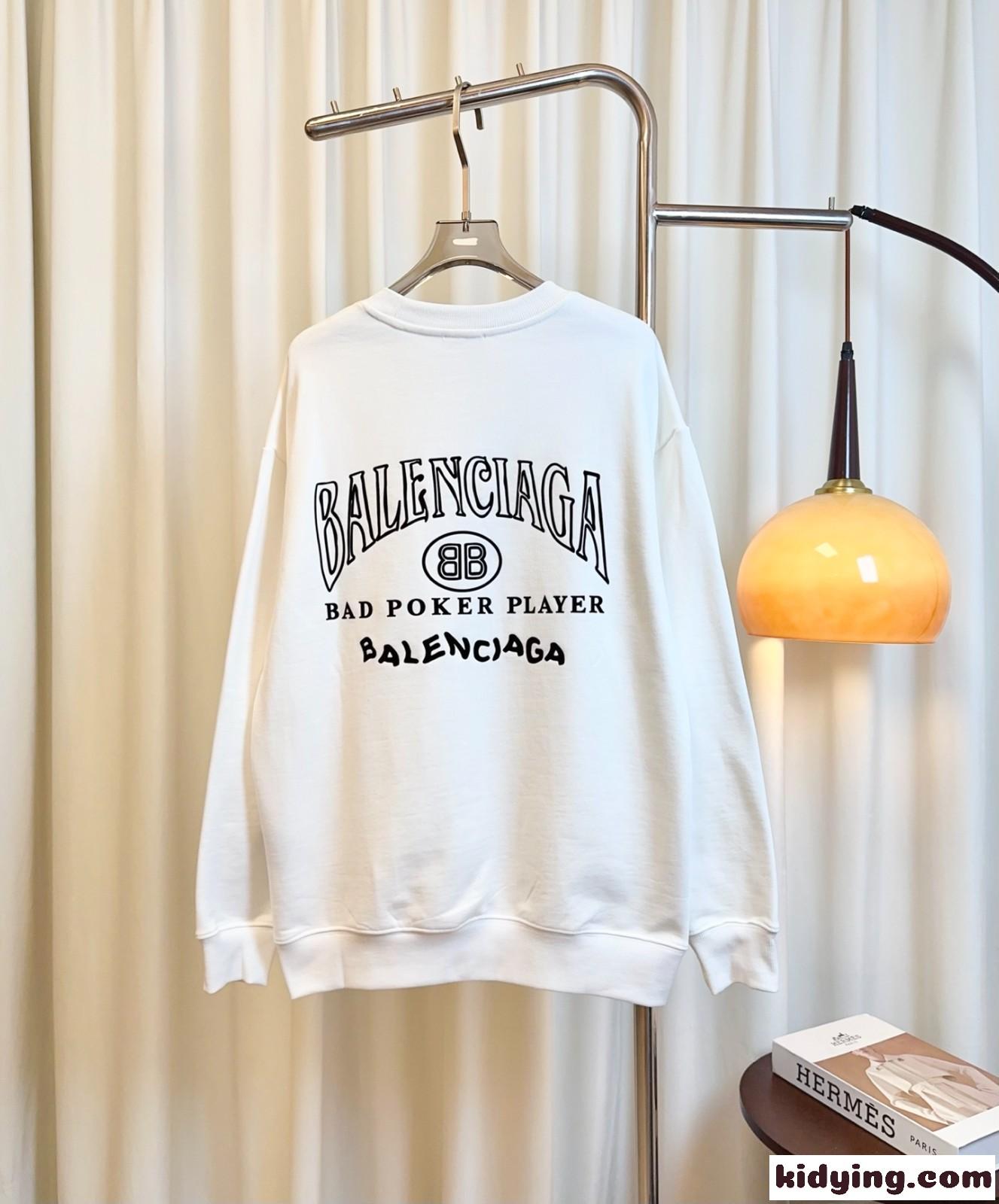 バレンシアガ Tシャツ コピー 定番 カジュアル プリント スウェットシャツ コットン-1