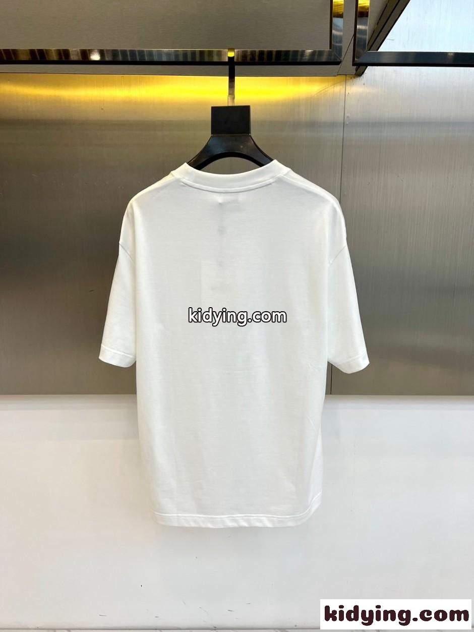 カジュアル ロゴ モンクレール Tシャツ 偽物 クルーネック 半袖Tシャツ ホワイト-1