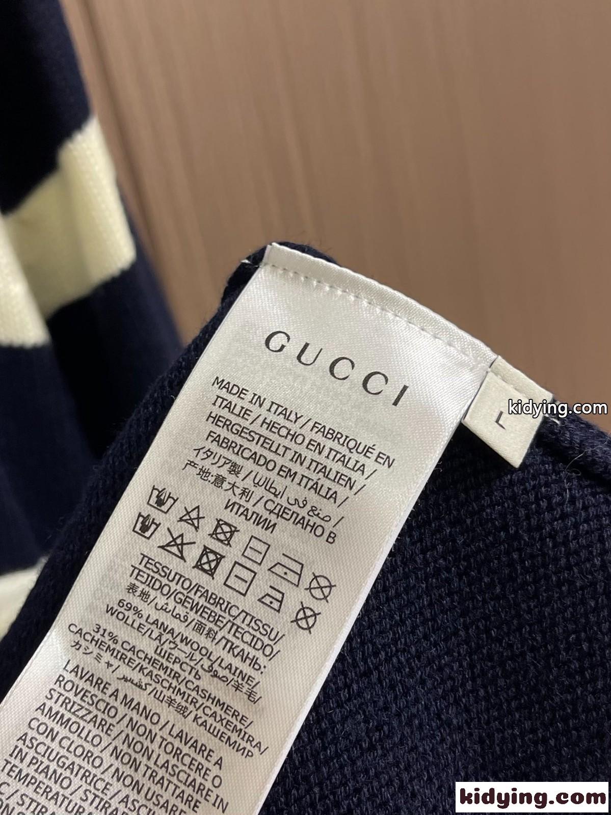 おしゃれ ウール＆カシミヤ ゆったり グッチ セーター コピー ネイビー-3