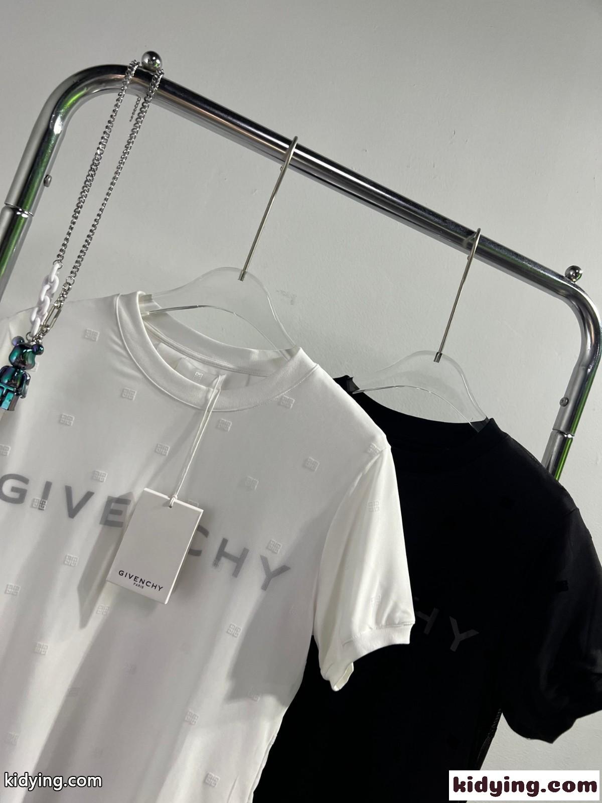 ダブルレイヤー 4G チュール クルーネック 半袖Tシャツ ジバンシィ Tシャツ コピー-0