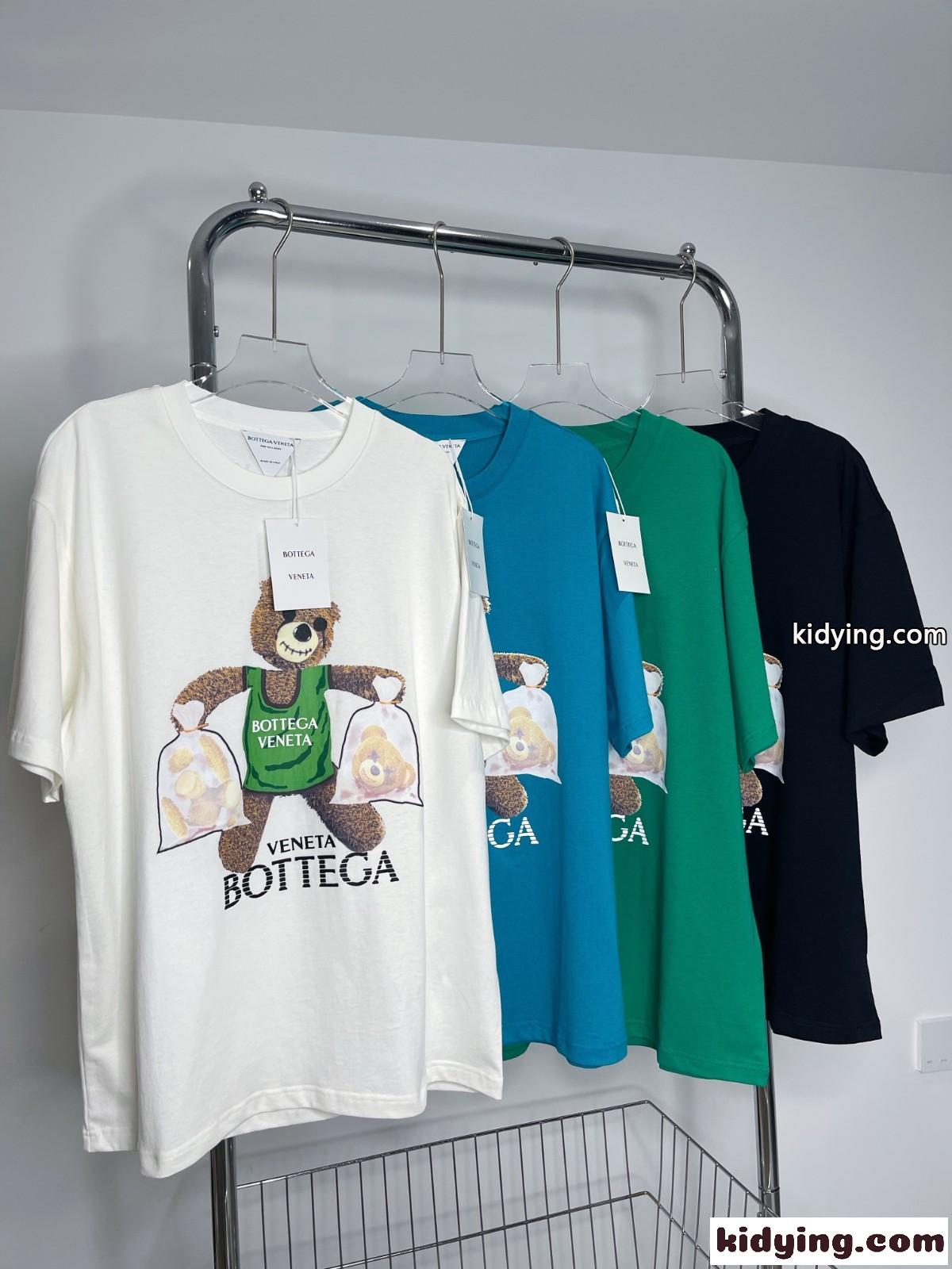 4色あり 可愛い プリント ゆったり 体型カバー ボッテガヴェネタ tシャツ コピー 半袖 レディース カジュアル トップス-0