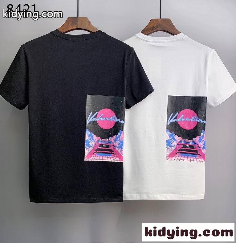 おしゃれ ヴァレンティノ Tシャツ コピー 半袖 春夏 トップス クルーネック 着心地いい 人気 カジュアル ホワイト ブラック-1