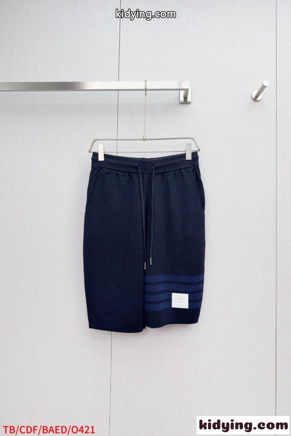 カジュアル 洗練された ショートパンツ トムブラウン パンツ 偽物 ネイビー-0