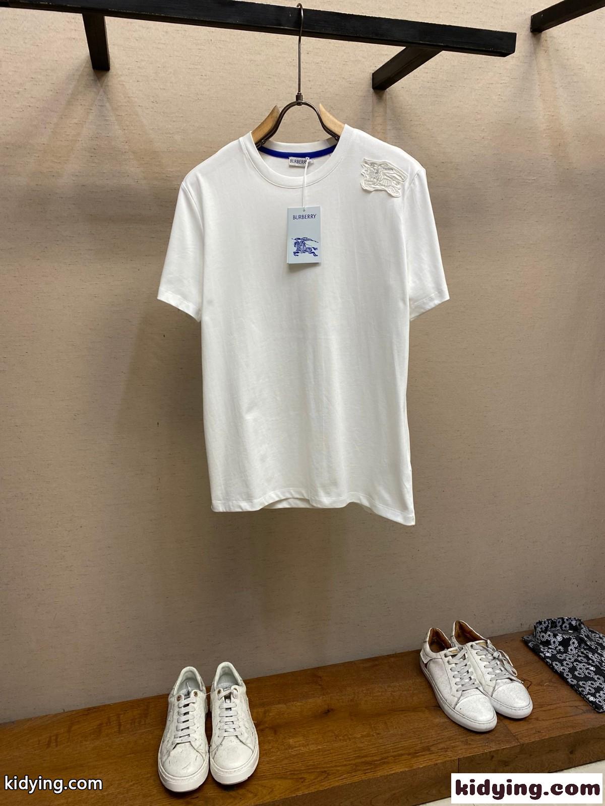 人気 カジュアル コットンTシャツ バーバリー 半袖Tシャツ コピー ホワイト-0
