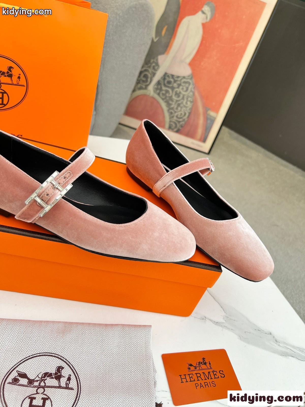 エルメス パンプス コピー 大人 かわいい ジェーン バレエシューズ-4