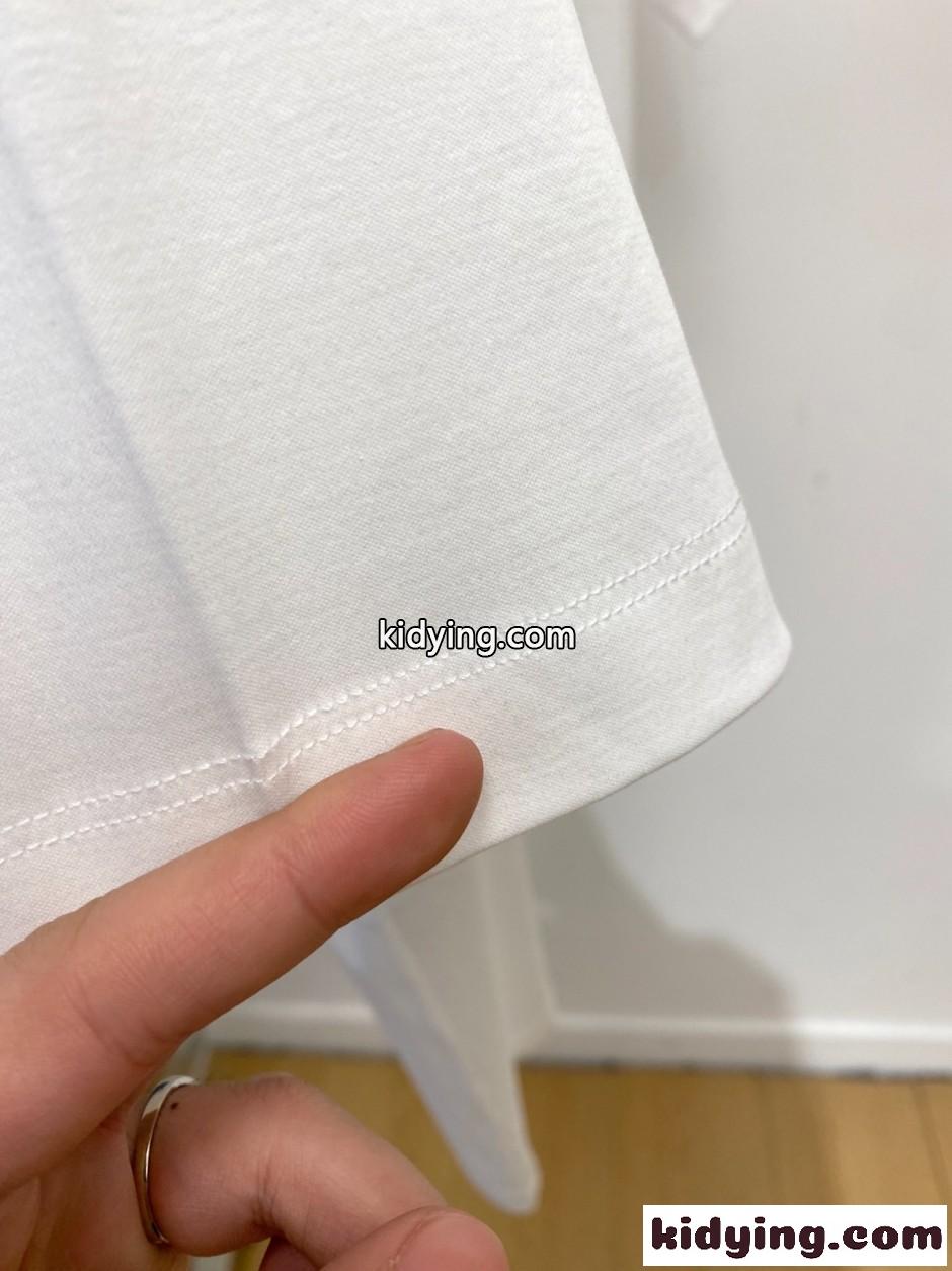 カジュアル ホース レザーパッチ クルーネック エルメス Tシャツ 偽物 ホワイト-3