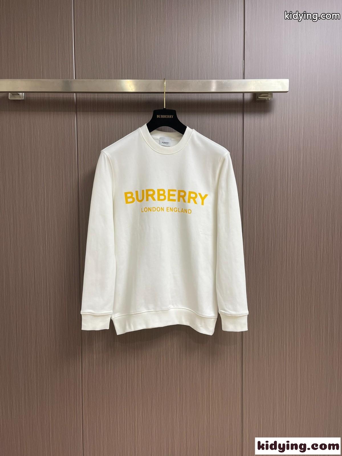 バーバリー 長袖Tシャツ 偽物 人気 お洒落 コットン スウェットシャツ ロゴ入り-1