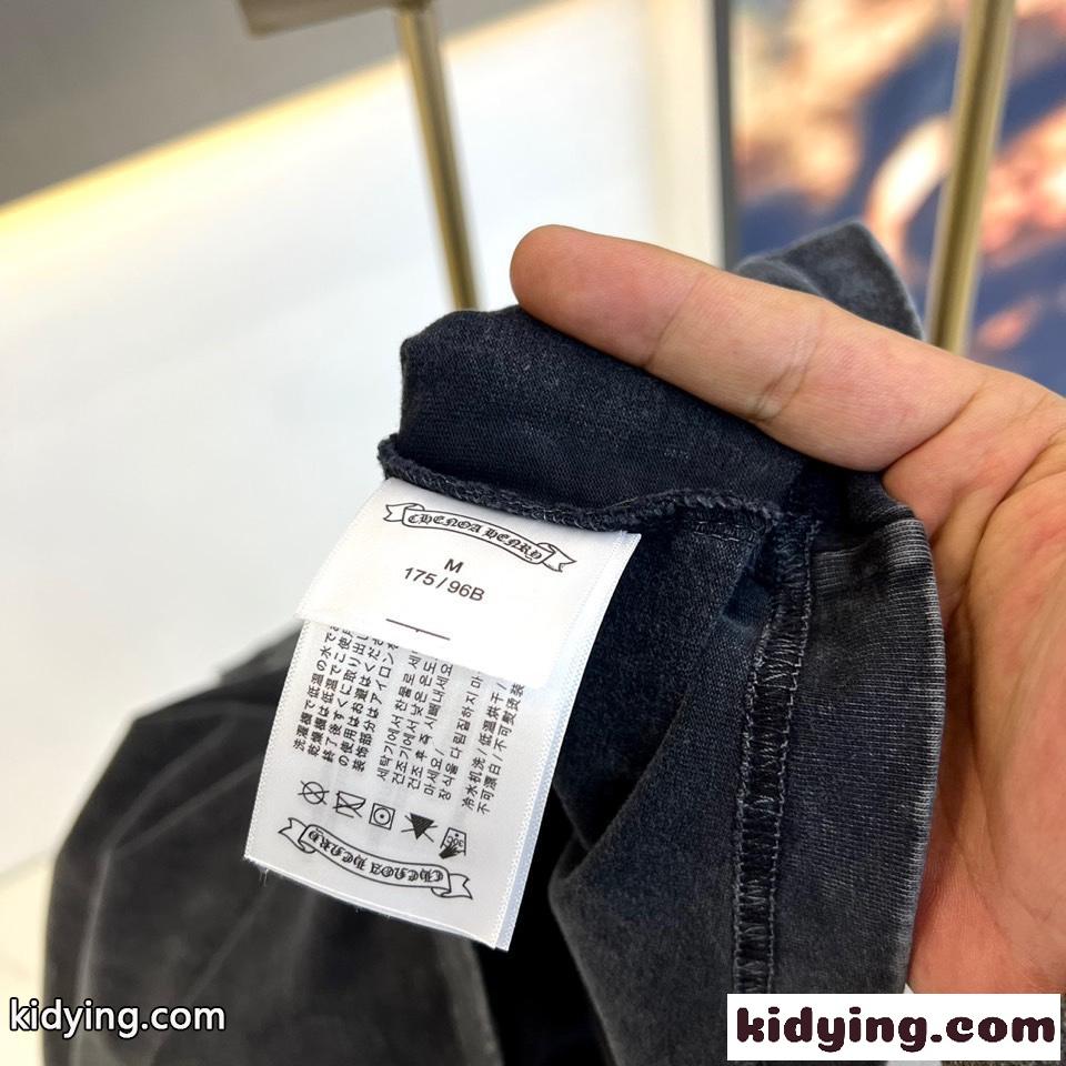 クロムハーツ Tシャツ 偽物 カジュアル クルーネック コットン 半袖Tシャツ-3
