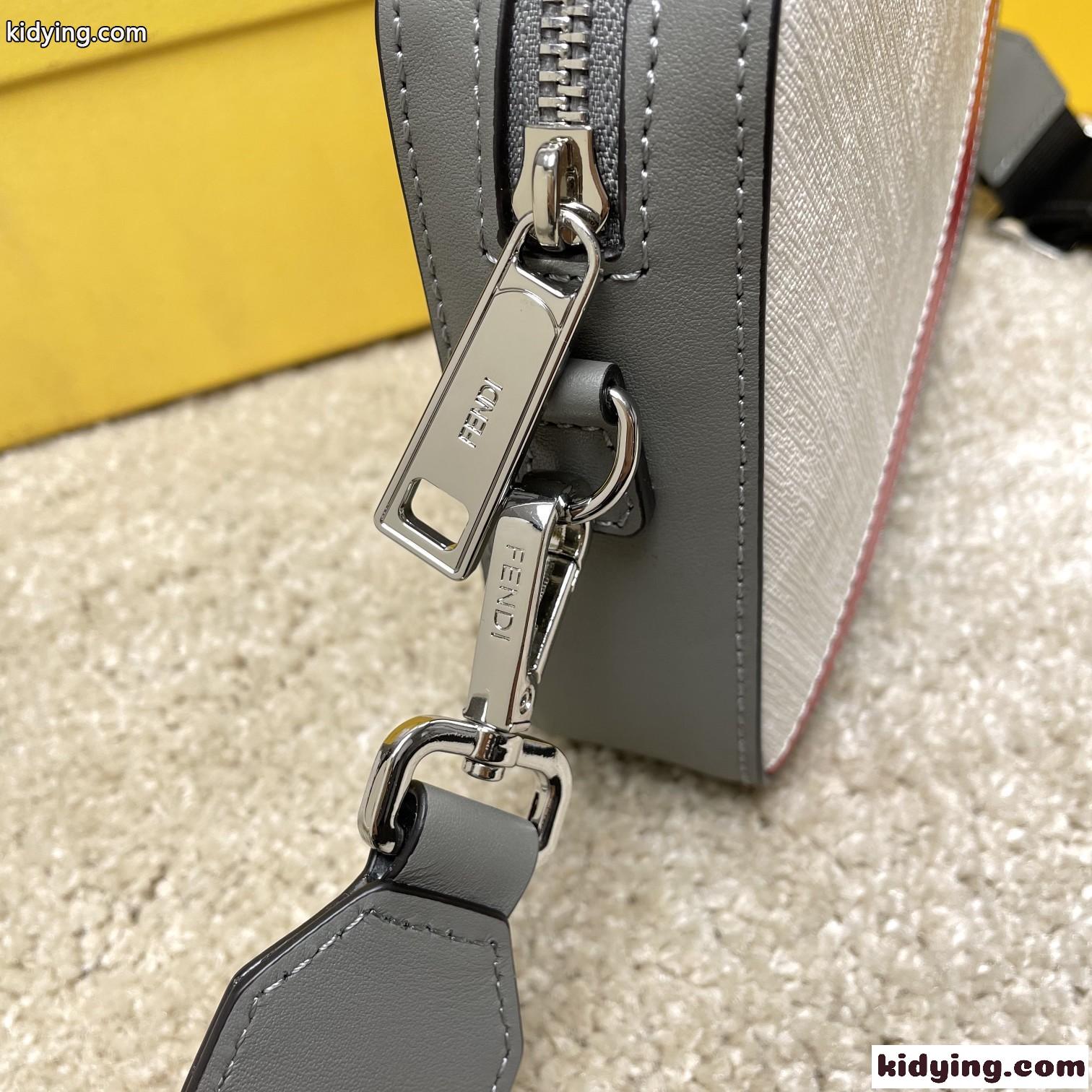 FENDI マルチカラーレザー カメラケース フェンディ バッグ 人気 コピー メンズ ショルダーバッグ-4