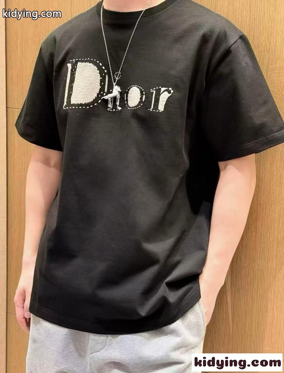 ユニセックス Dior Reverse Tシャツ クリスチャン・ディオール 半袖tシャツ 偽物 ブラック-4
