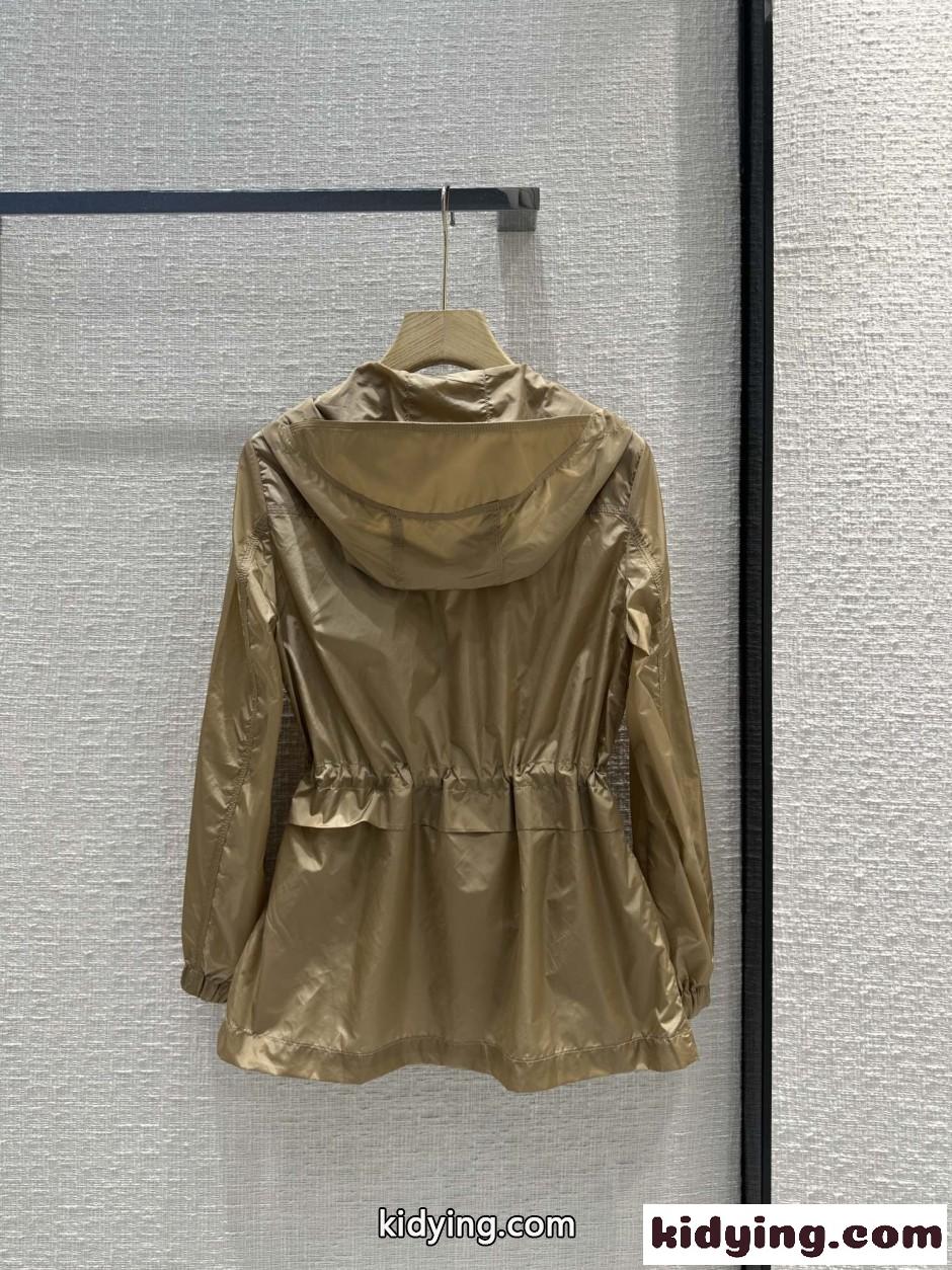 カジュアル フーデッドブルゾン バーバリー ジャケット 偽物 カーキ-4