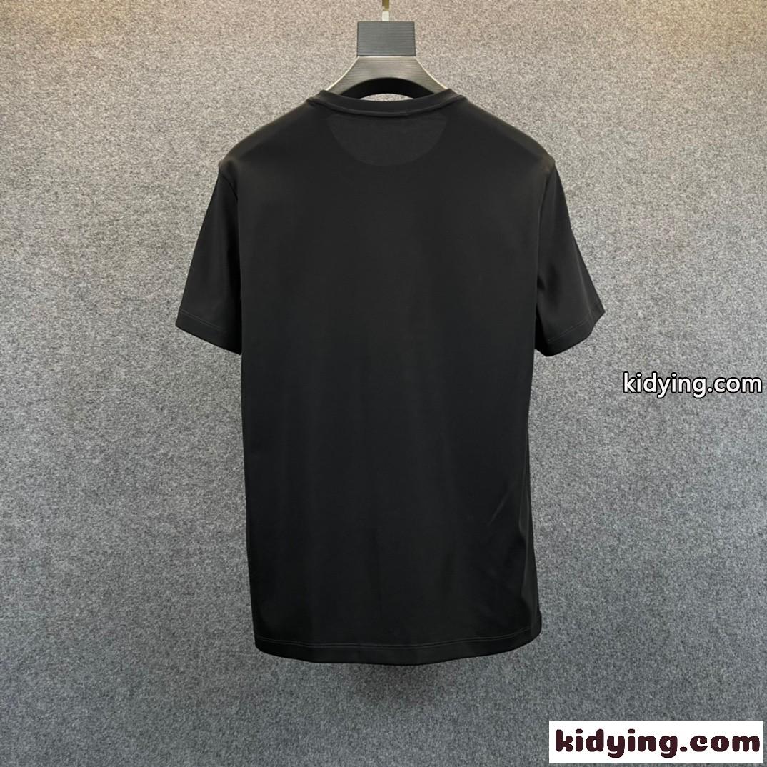 3色あり アルマーニ tシャツ コピー シルケット コットン シンプル 着心地いい 春夏 トップス クルーネック 半袖-4