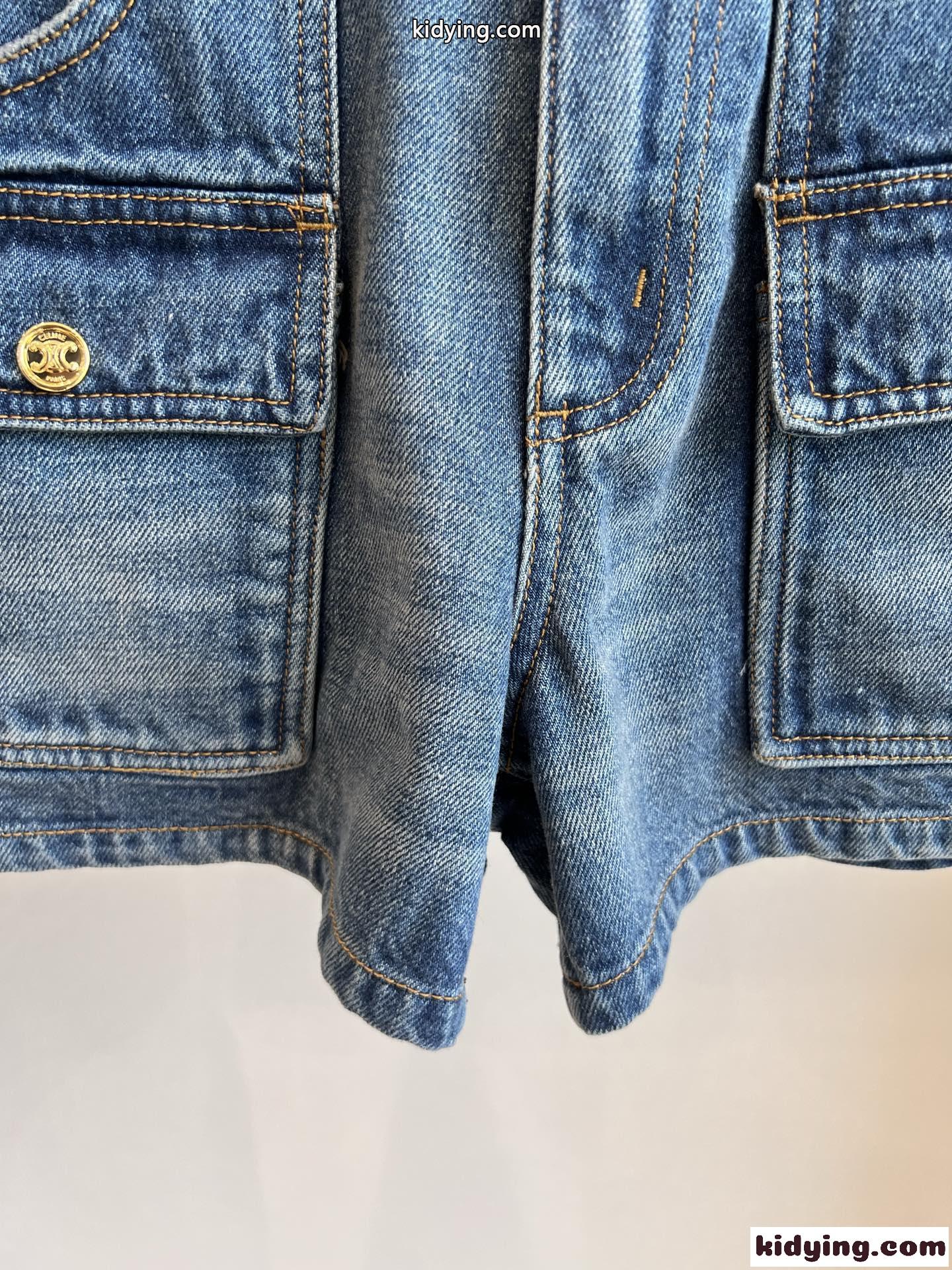 おしゃれ 合わせやすい デニム ショートパンツ セリーヌ パンツ コピー レディース-1